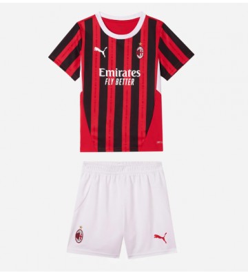 AC Milan Hemmakläder Barn 2024-25 Kortärmad (+ Korta byxor)